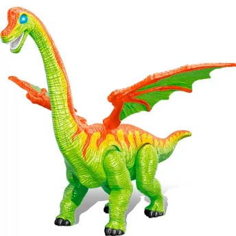 Figura Eletrônica - Mundo Dinossauro - Braquiossauro Verde - Sons e Luzes - Toyng