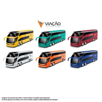 Ônibus Viação - Petroleum - 32 cm - Sortido - Roma