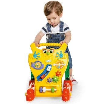 Andador Feliz 2 em 1 com Atividades - Amarelo - TaTeTi - Calesita