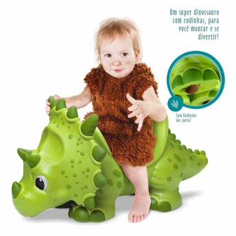 Andador Infantil - Dinossauro - Giant Dinos - Tricerátops - Roma