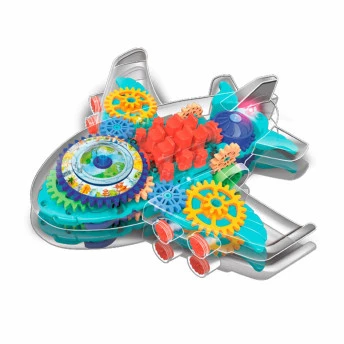 Avião Roda Livre - Tech Gear - Neon Plane - Colorido - Toyng