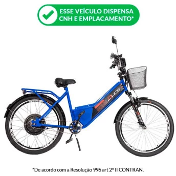 Bicicleta Elétrica - Confort - 800w Lithium - Azul - Duos Bikes
