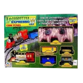 Trem Locomotiva Expresso 2 Com Túnel - Braskit