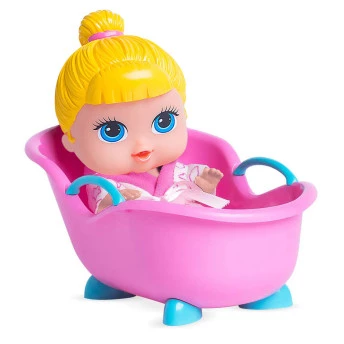 Boneca de Vinil - 18 cm - Baby’s Collection Mini - Banheira - Super Toys