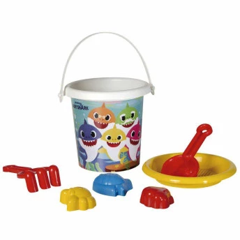 Balde de Praia Infantil - Baby Shark - 7 Peças - Rosita