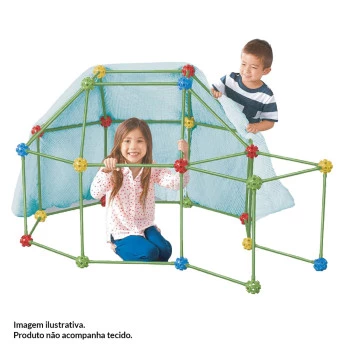 Barraca Infantil - Tubos de Montar - ConnecTenda - 121 peças - Multikids