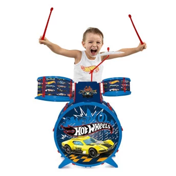 Bateria Infantil Radical com Banquinho - Hot Wheels - Fun