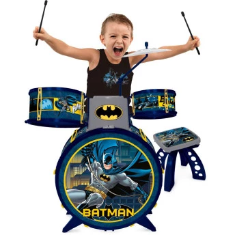 Bateria Infantil com Banquinho - Batman - Fun