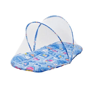 Berço Tenda Acolchoado Portátil Grande - Azul - Pais e Filhos