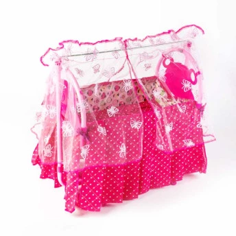 Bercinho Balanço para Boneca - Meu Sonho - Rosa - Oliveira Brinquedos