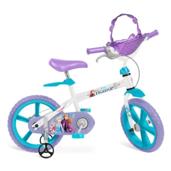 Bicicleta Aro 14 com Rodinhas - Frozen 2 - Bandeirante