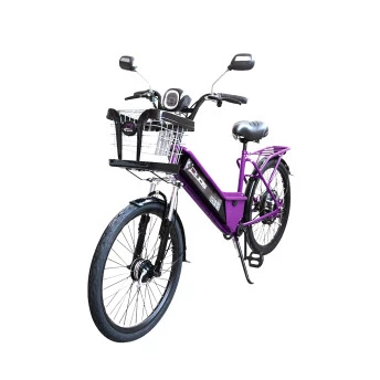 Bicicleta Elétrica - Aro 24 - New Confort 800w Lithium - Violeta - Duos Bikes