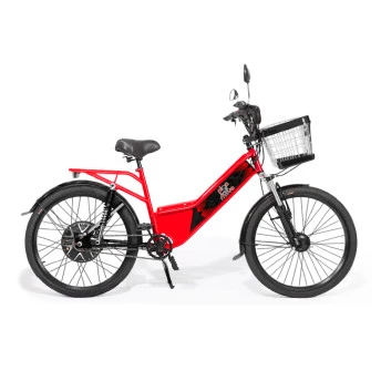 Bicicleta Elétrica - New Street Plus 800w - Vermelha - Plug and Move