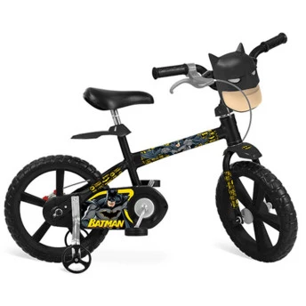 Bicicleta Infantil com Rodinhas - Aro 14 - Batman - Bandeirante