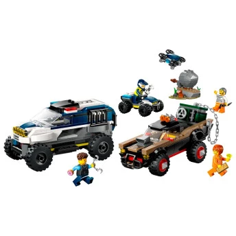 Bloco de Montar - City - Perseguição de carro de polícia off-road - 467  peças - LEGO
