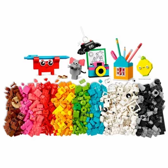 Bloco de Montar - Classic – Caixa Criativa Feliz - 680  peças - LEGO