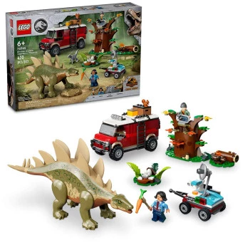 Bloco de Montar – Jurassic World – Missoes de Dinossauros: Descoberta do Estegossauro - 420  peças - LEGO