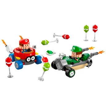 Bloco de Montar - Super Mario - Mario Kart - Baby Mario vs Baby Luigi - 321  peças - LEGO
