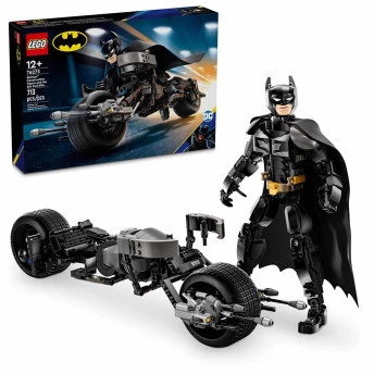 Bloco de Montar – Batman – Figura do Batman e a Moto Bat - Pod - 713  peças - LEGO