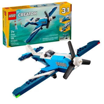 Bloco de Montar – Creator 3 em 1 – Aeronave: Avião de Corrida - 178  peças - LEGO