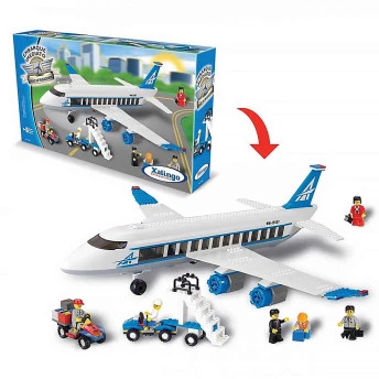 Embarque Imediato Blocos de Montar - Avião de Passageiros - 434 Peças - Xalingo