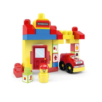 Blocos de Montar - Bombeiros da Blocolândia 25 Peças - Dismat