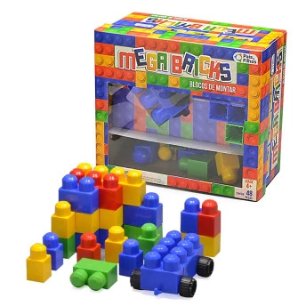 Blocos de Montar - Mega Bricks - 48 Peças - Pais e Filhos