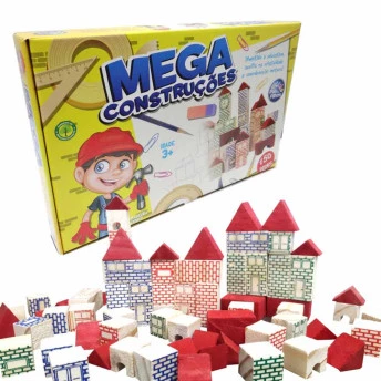 Blocos de Montar 150 Peças - Mega Construções - Pais e Filhos