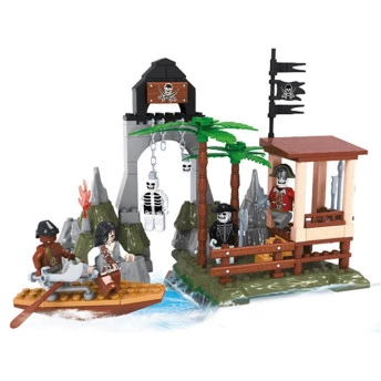 Blocos de Montar Ilha Pirata - 171 Peças - Xalingo