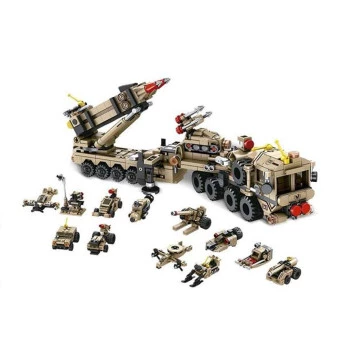 Blocos de Montar - 12 em 1 - Cubic - Patriot Exército - 555 peças - Multikids