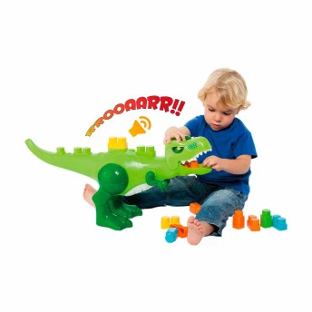 Blocos de Montar - Baby Land - Dino Jurássico - 30 Peças - Cardoso Toys