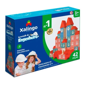 Blocos de Montar - Brincando de Engenheiro 1 - 42 peças - Xalingo