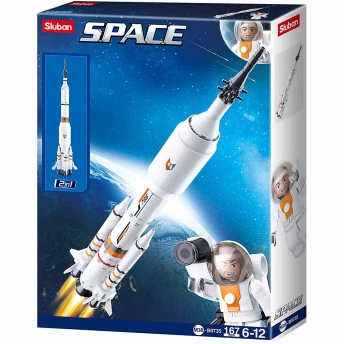 Blocos de Montar - Cubic - Space - Astronautas - Foguete - 167 pcs - Multikids
