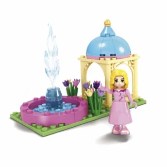 Blocos de Montar - Reino Cor de Rosa - Jardim da Princesa - 45 peças - Xalingo