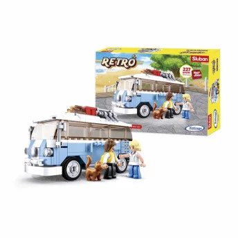 Blocos de Montar - Retrô - MiniVan de Acampamento - 227 pcs - Xalingo