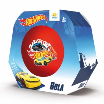 Bola Infantil de Vinil - Hot Wheels - Vermelha - Anjo Brinquedos