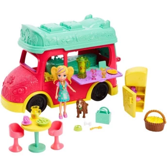 Boneca e Veículo - Polly Pocket - Food Truck 2 em 1 - Mattel