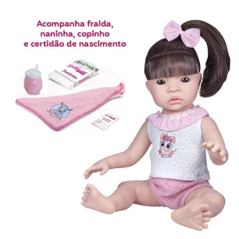 Boneca Articulada - 38 cm - Doll Realist - Small com Cabelo - Sid-Nyl