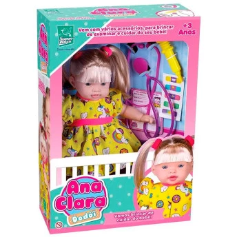 Boneca de Vinil - 35 cm - Ana Clara Dodói - Super Toys