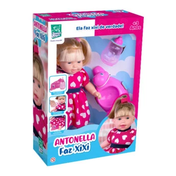Boneca de Vinil - 35 cm - Antonella Faz Xixi - Super Toys