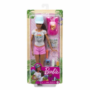 Boneca Articulada - Barbie - Dia de Spa - Caminhada com Pet - Morena - Mattel