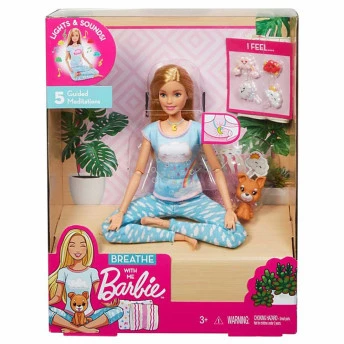 Boneca Articulada - Barbie - Dia de Spa - Medita Comigo - Luzes e Sons - Loira - Mattel