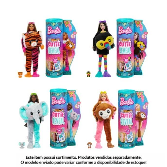 Boneca Articulada - Barbie Cutie Reveal - Selva - Sortida - Mattel