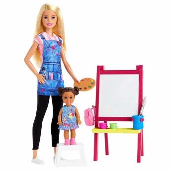 Boneca Articulada - Barbie Profissões - Professora de Artes - Loira - Mattel