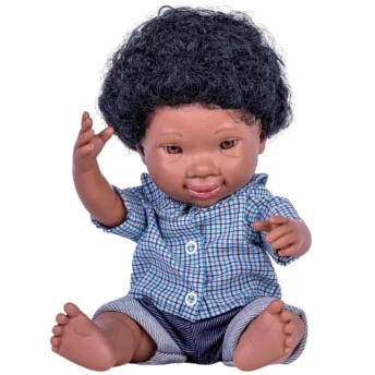 Boneco de Vinil - 37 cm - Coleção Down - Negro - Cotiplás