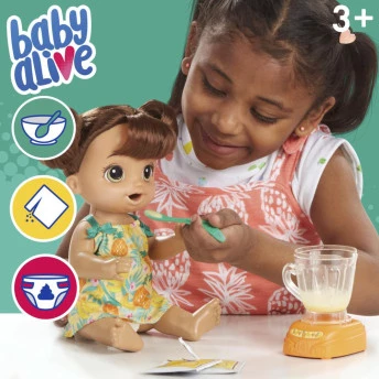 Boneca Baby Alive - Misturinha com Liquidificador - Morena - Hasbro