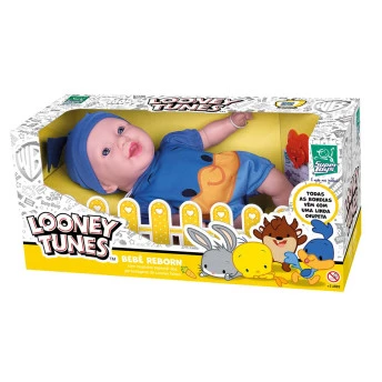 Boneca Bebê - Reborn Looney Tunes - Papa Léguas - Super Toys