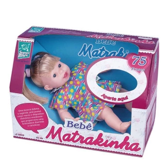 Boneca Interativa - Bebê Matrakinha com Cabelo - Fala 75 Frases - Super Toys