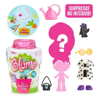 Boneca Blume Surpresa - Que Nasce no Vaso - 10 Surpresas - Candide
