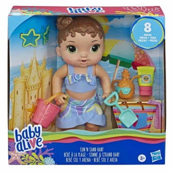 Boneca com Acessórios - Baby Alive - Sol e Areia - Morena - Hasbro